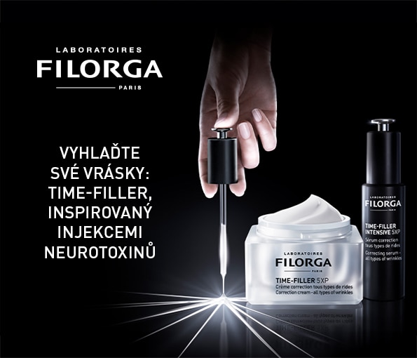Filorga Time-Filler 5XP krém a sérum proti vráskám – inspirováno účinky neurotoxinových injekcí, luxusní péče o pleť pro omlazení.